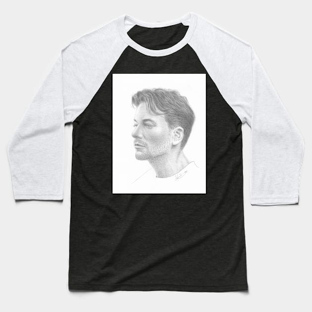 Louis Tomlinson Baseball T-Shirt by jkarenart